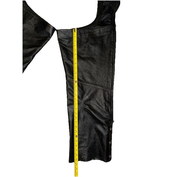 HARLEY DAVIDSON Leather Chaps Men Size 2XL XXL Black Riding Gear - Picture 6 of 12